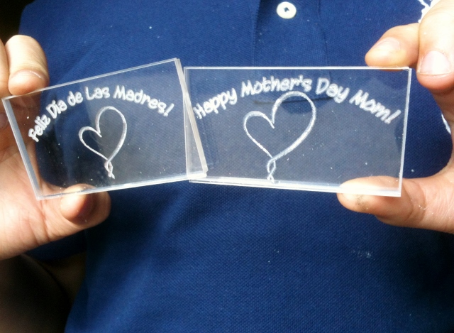 Engraving Acrylic for Mother’s Day